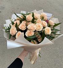 Букет Кремовые розы Латте в Благодарном