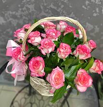 Цветочная композиция из Розы в корзине #REPLACE_PRED# Благодарном